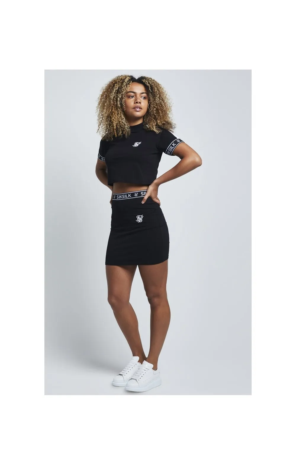 SikSilk Panel Tape Crop Tee - Black sold by Siksilk product image thumbnail 2