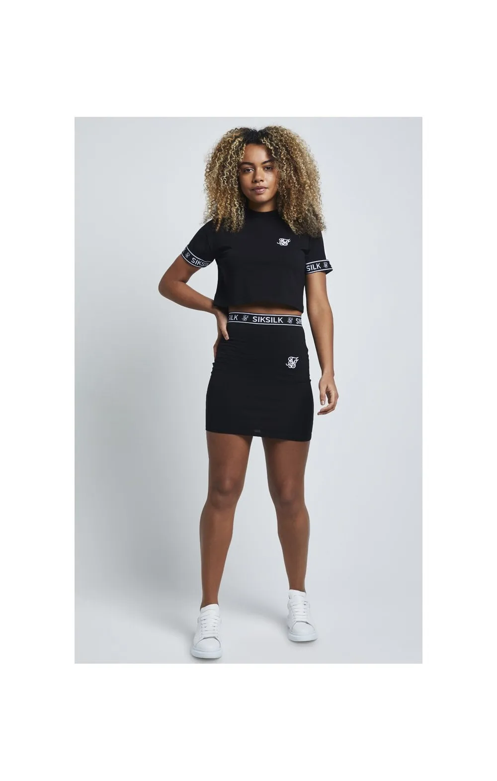 SikSilk Panel Tape Crop Tee - Black sold by Siksilk product image thumbnail 3