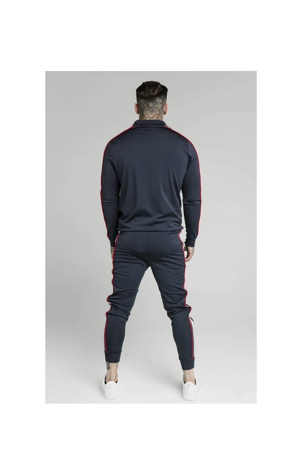 SikSilk Premium Tape 1/4 Zip Funnel Neck Hoodie- Navy sold by Siksilk product image thumbnail 4