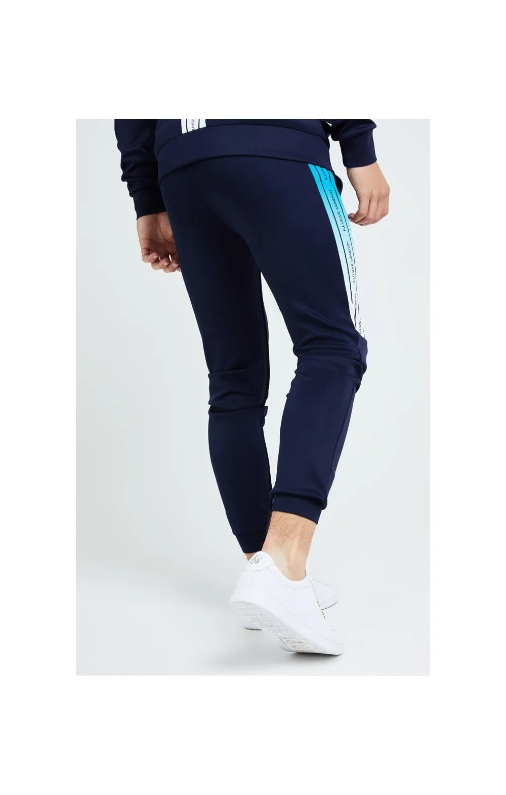 Illusive London Flux Taped Joggers - Navy & Blue sold by Siksilk product image thumbnail 3