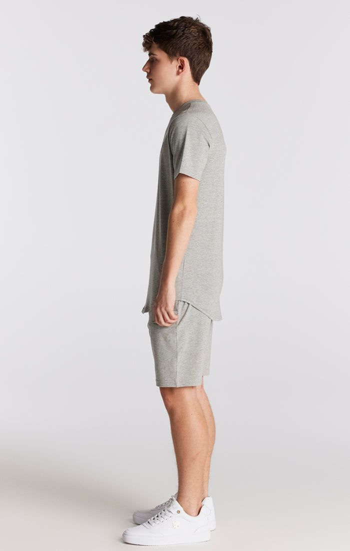 SikSilk Twin Set Tee & Shorts - Grey Marl sold by Siksilk product image thumbnail 2