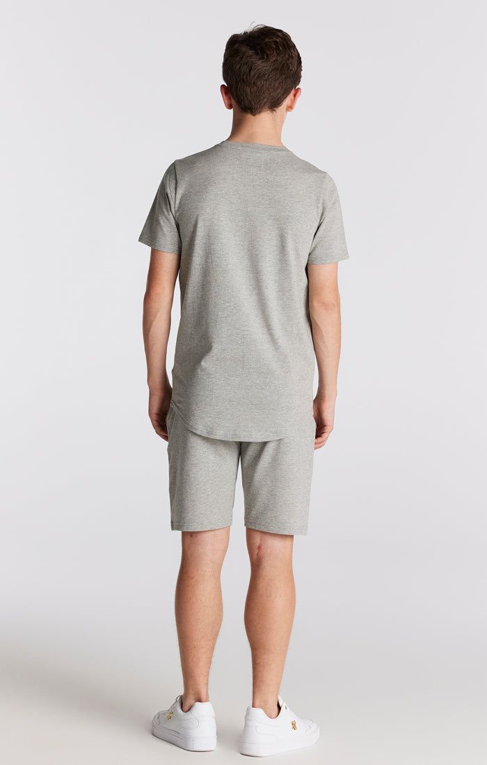SikSilk Twin Set Tee & Shorts - Grey Marl sold by Siksilk product image thumbnail 3
