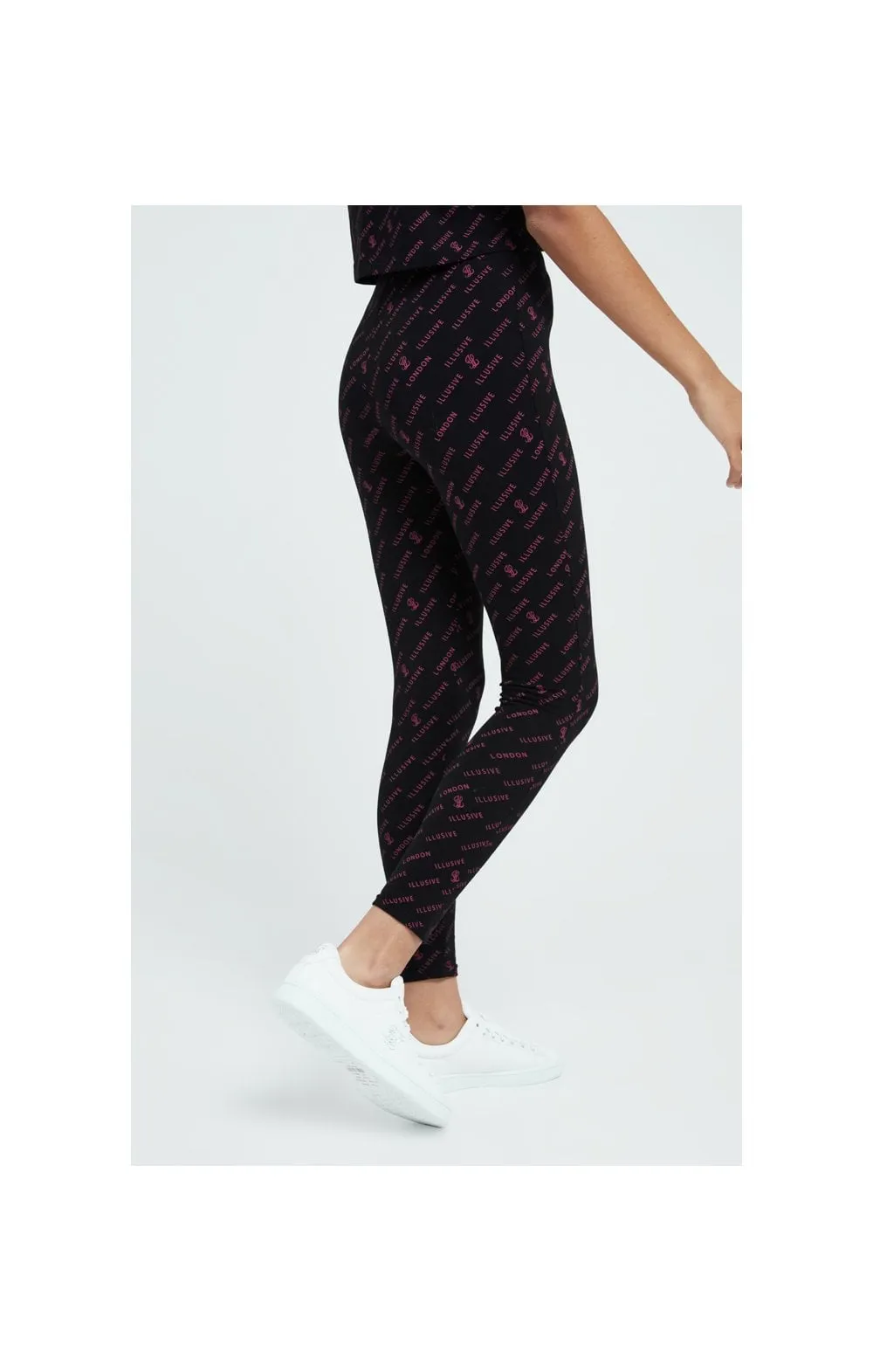 Illusive London Aop Legging - Black sold by Siksilk product image thumbnail 3