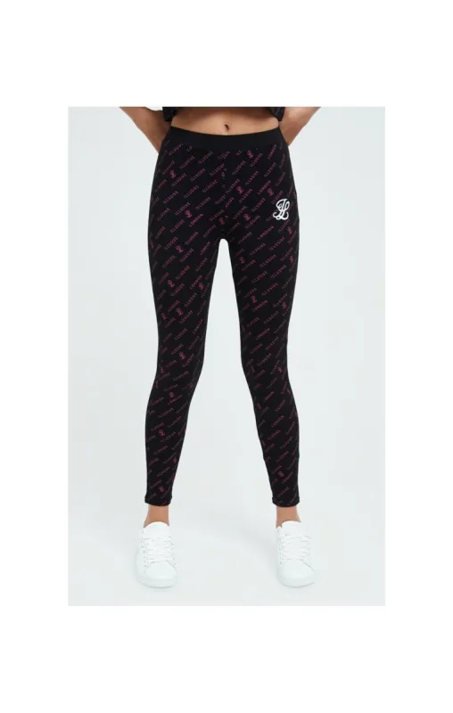 Illusive London Aop Legging - Black sold by Siksilk