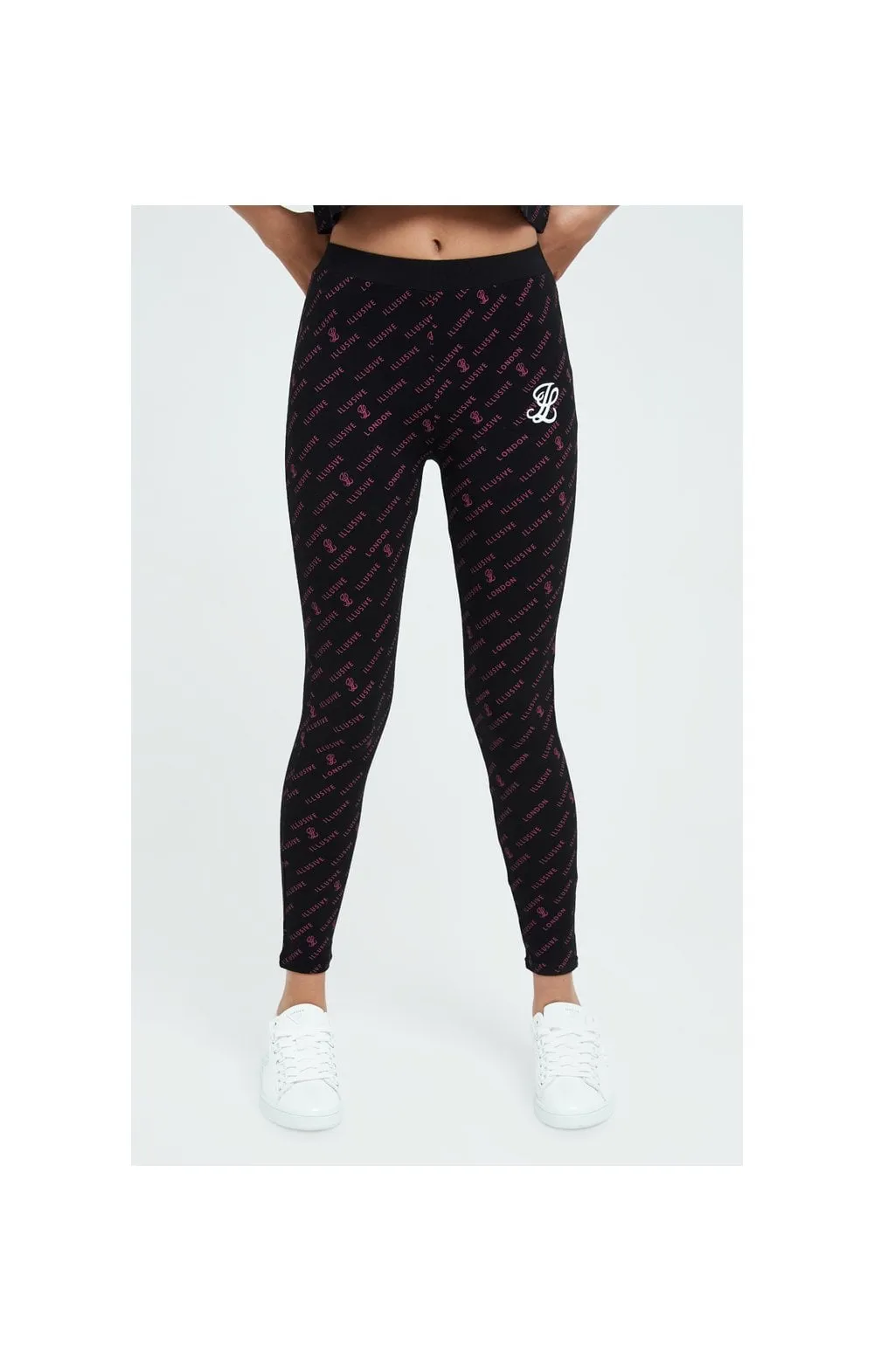 Illusive London Aop Legging - Black sold by Siksilk