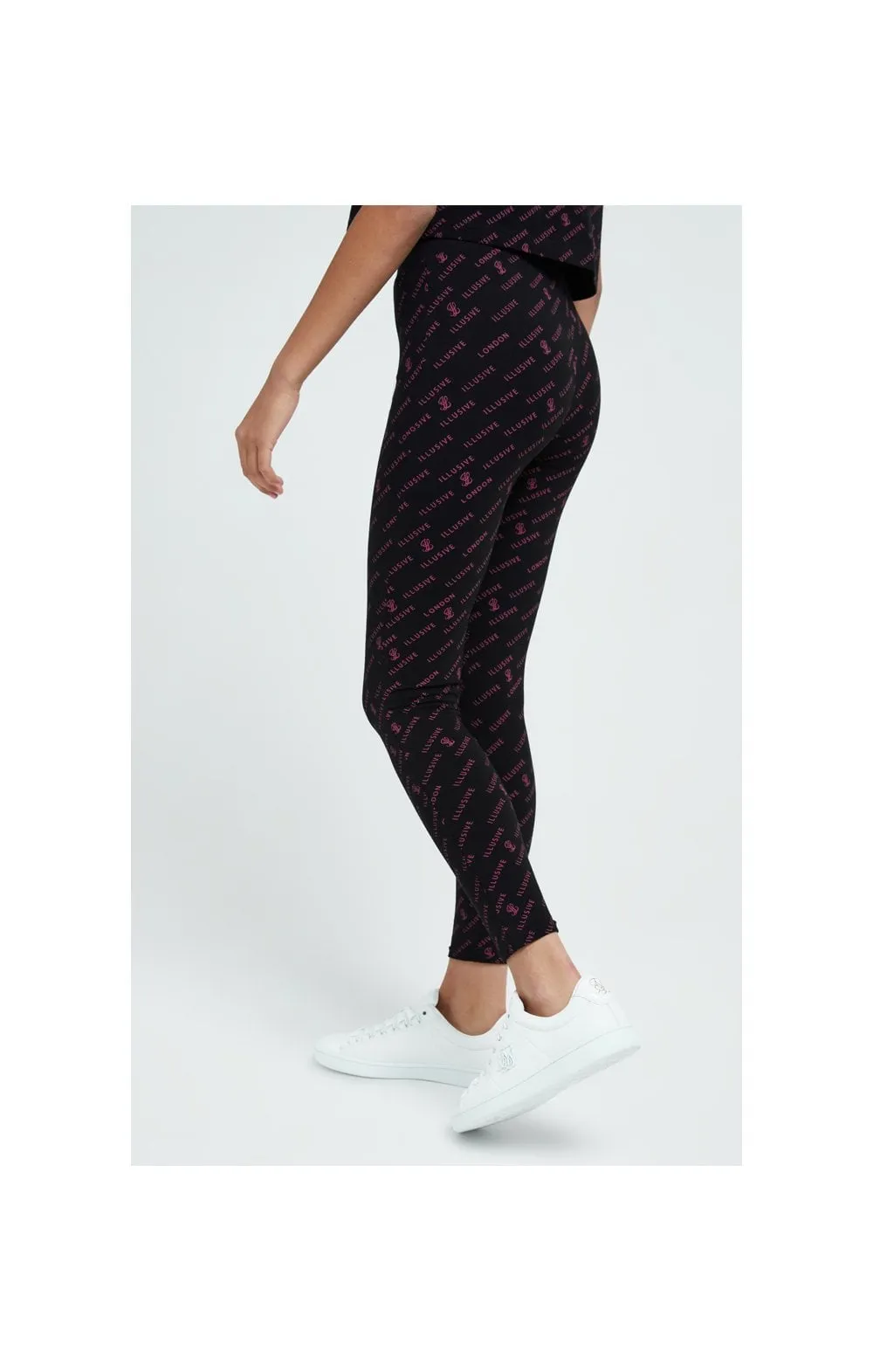 Illusive London Aop Legging - Black sold by Siksilk product image thumbnail 2