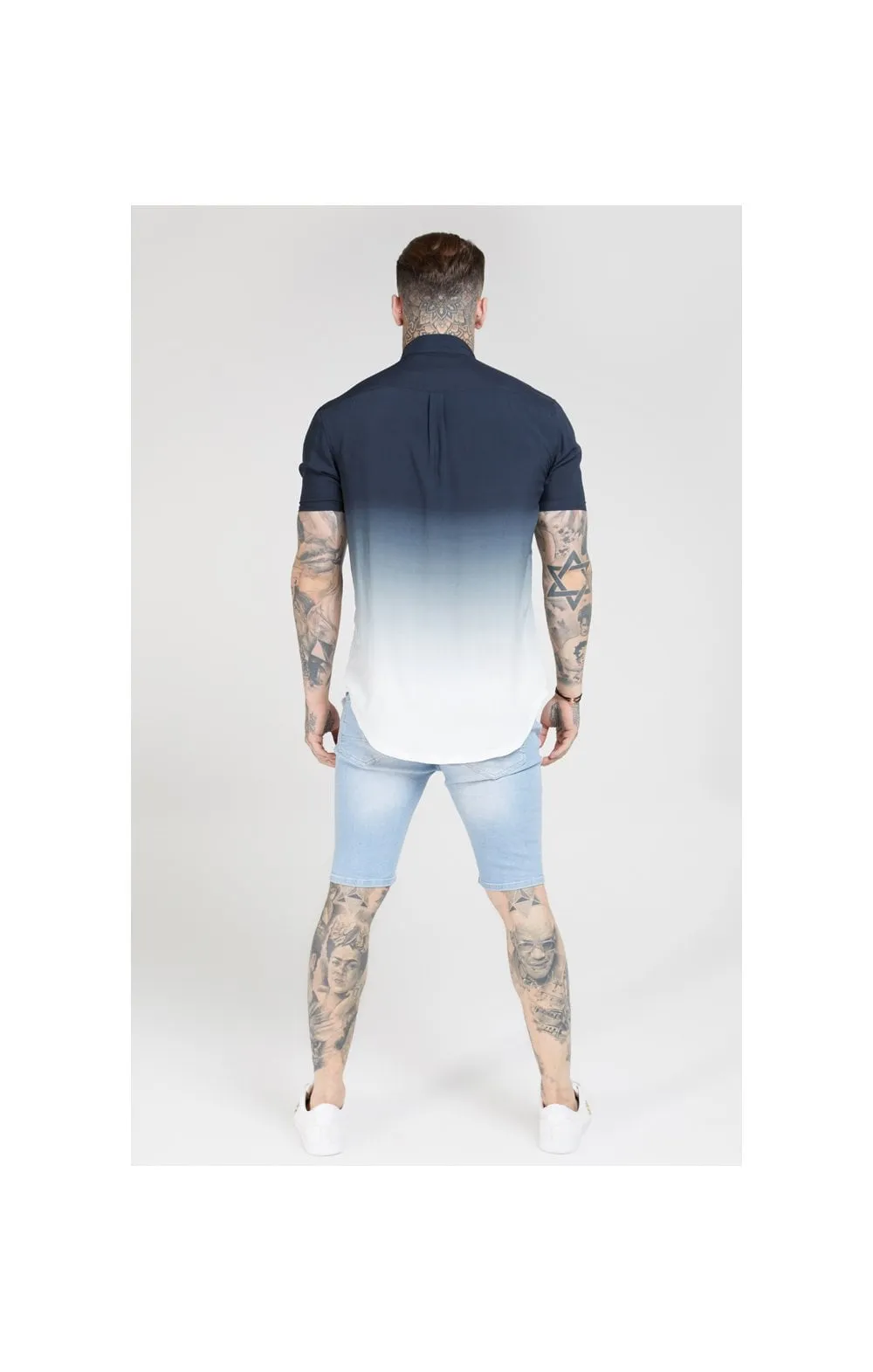 SikSilk Resort Shirt – Navy & White sold by Siksilk product image thumbnail 5