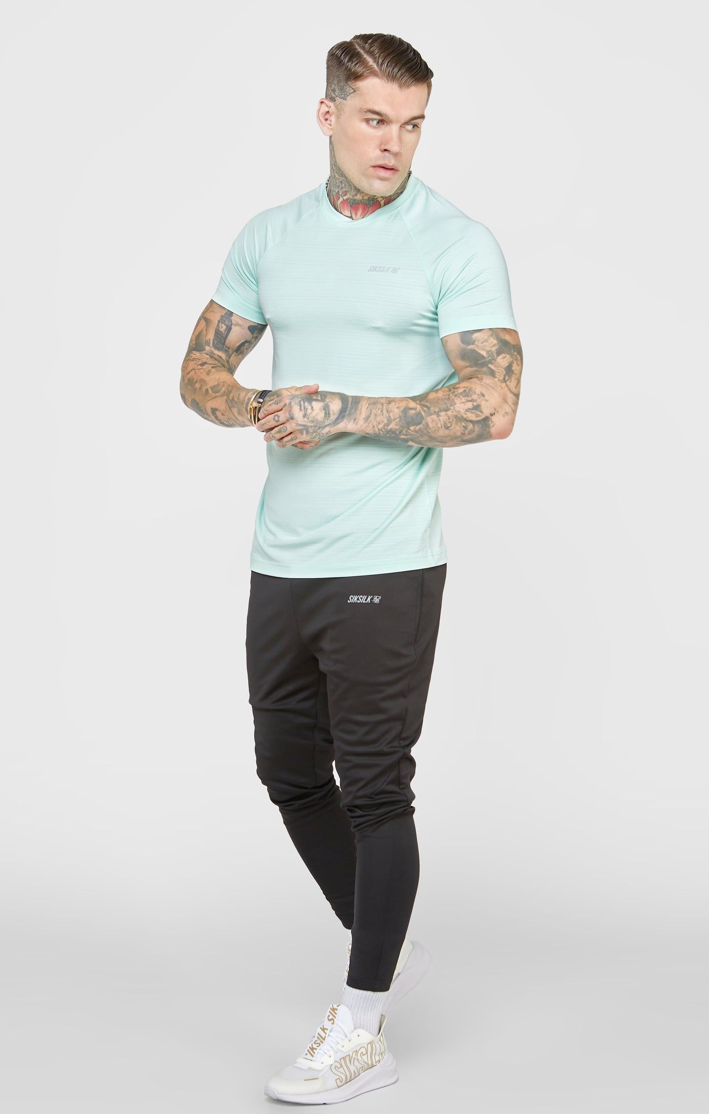 Blue Sports Textured Look T-Shirt sold by Siksilk product image thumbnail 3