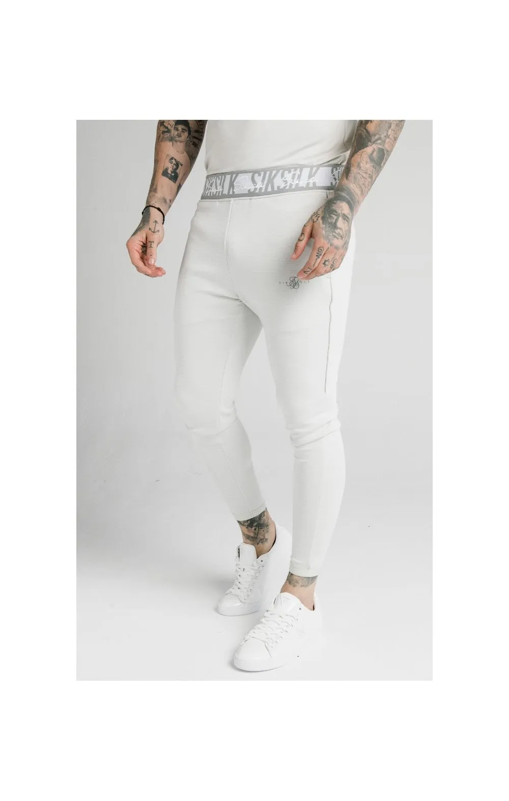 SikSilk Scope Tape Track Pant - Ice Grey sold by Siksilk