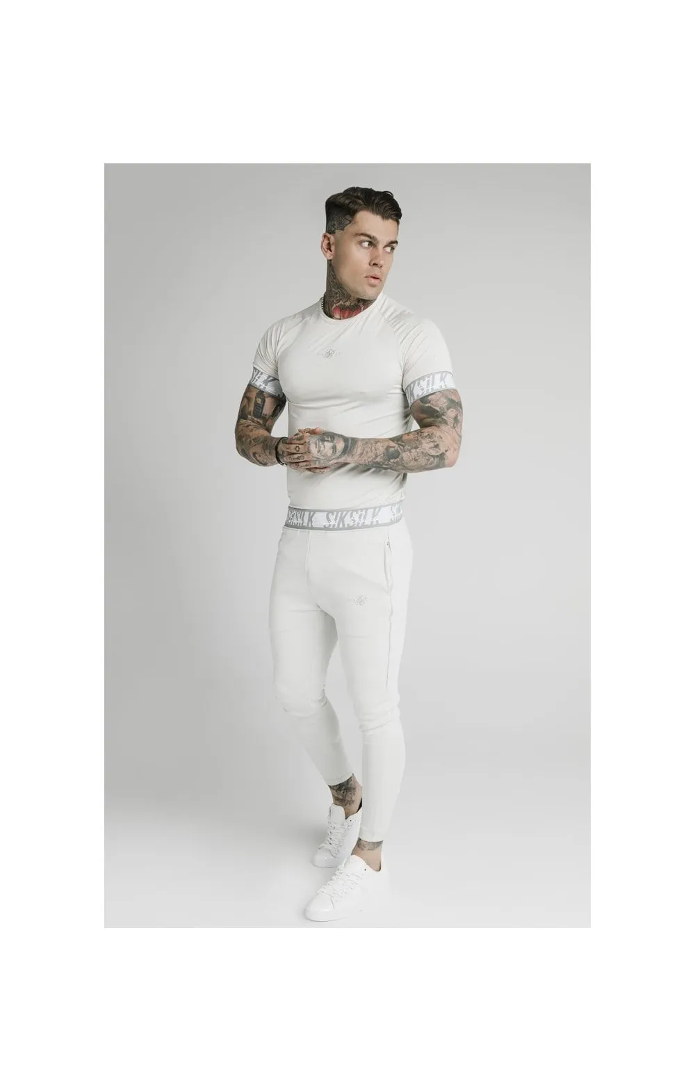 SikSilk Scope Tape Track Pant - Ice Grey sold by Siksilk product image thumbnail 3
