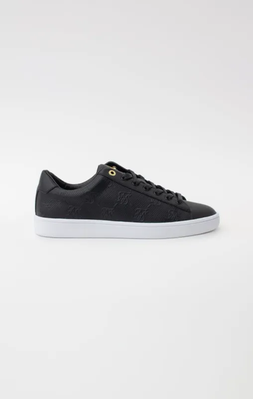 Black Casual Debossed Trainer sold by Siksilk