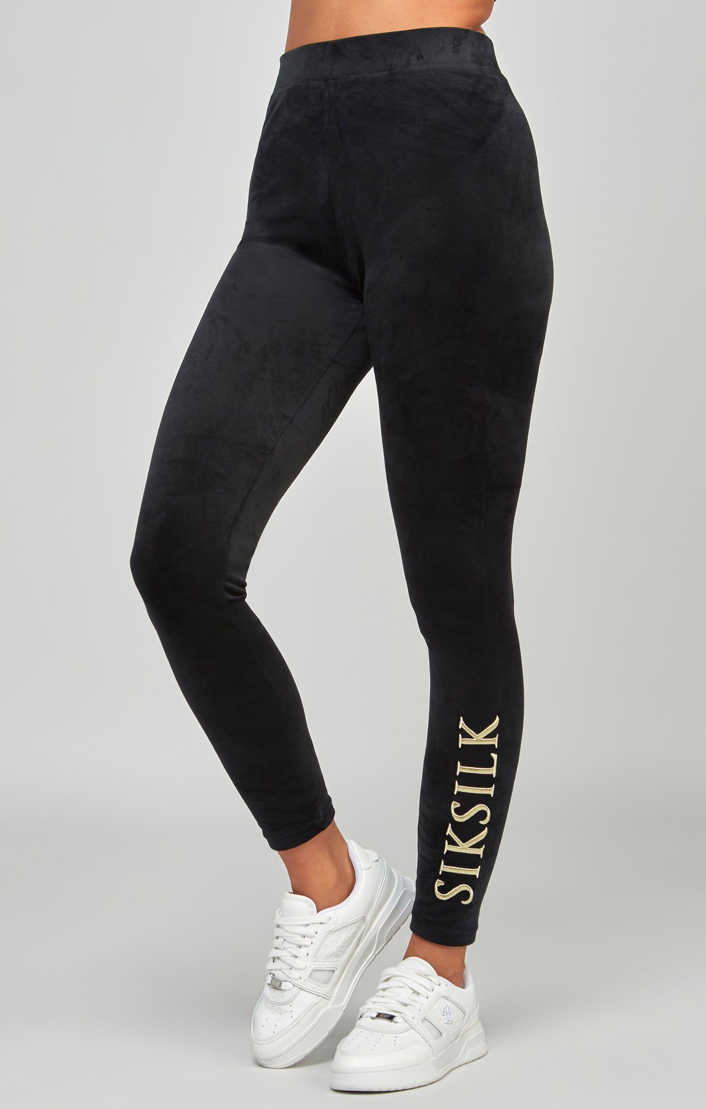 Black Velour Leggings sold by Siksilk