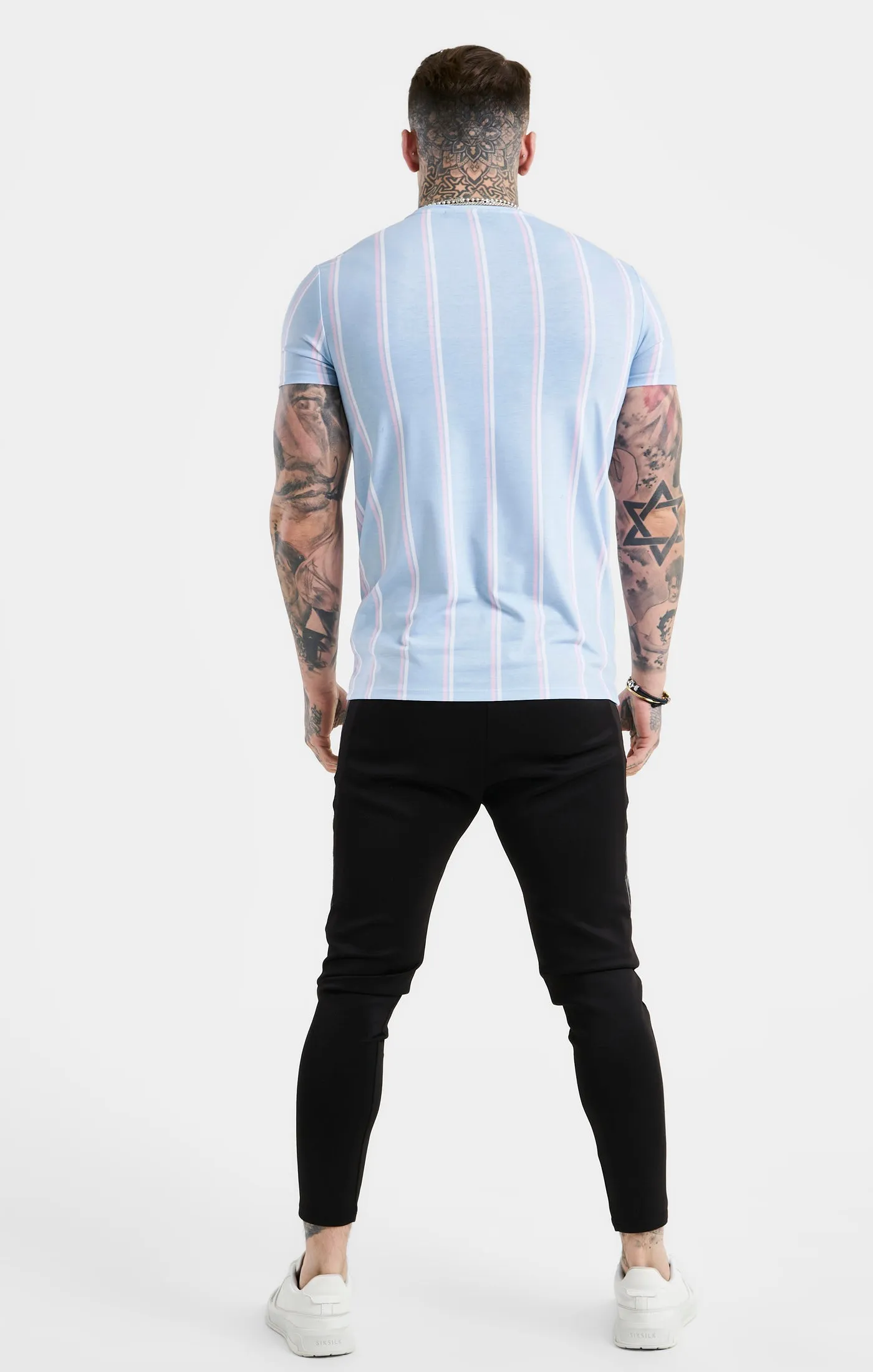 SikSilk Striped Tee - Blue, Pink & White sold by Siksilk product image thumbnail 5