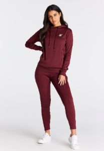 Burgundy Essential Overhead Hoodie sold by Siksilk