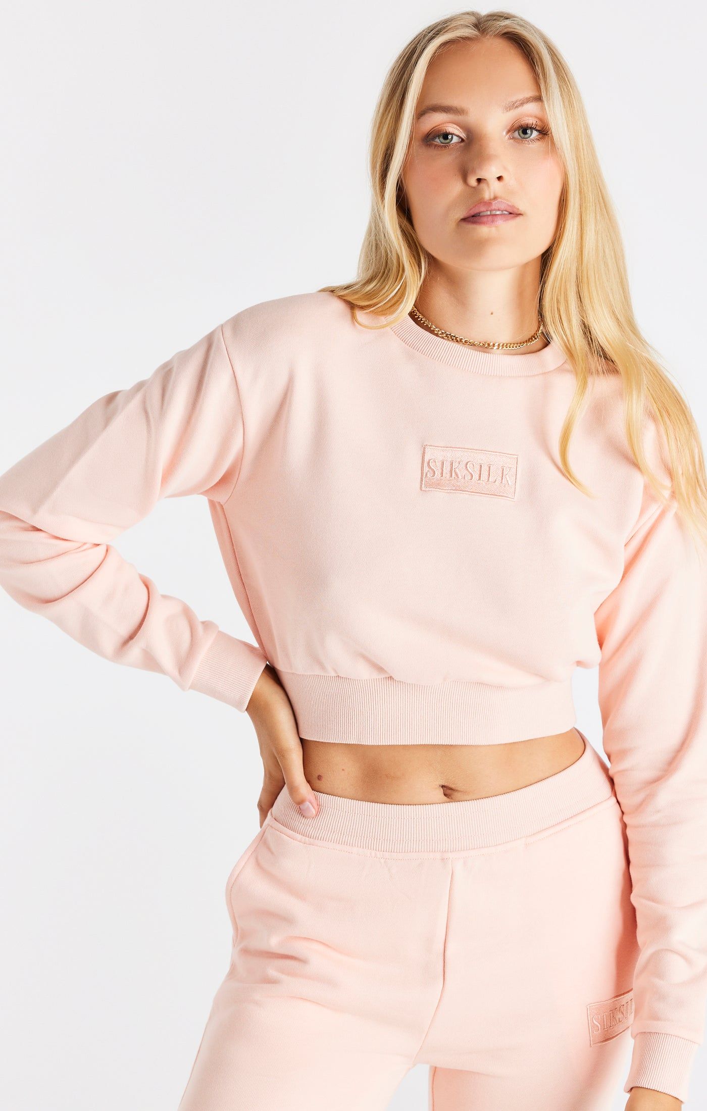 Pink Crop Sweat sold by Siksilk