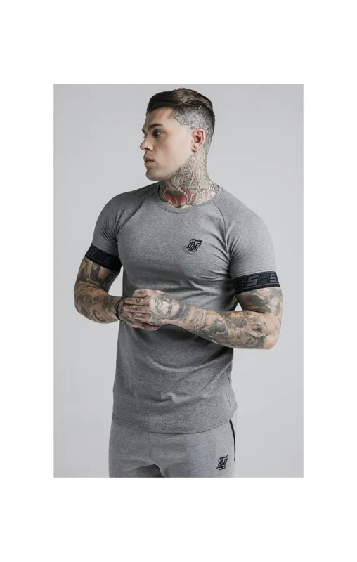 SikSilk S/S Exhibit Tech Tee - Grey Marl sold by Siksilk