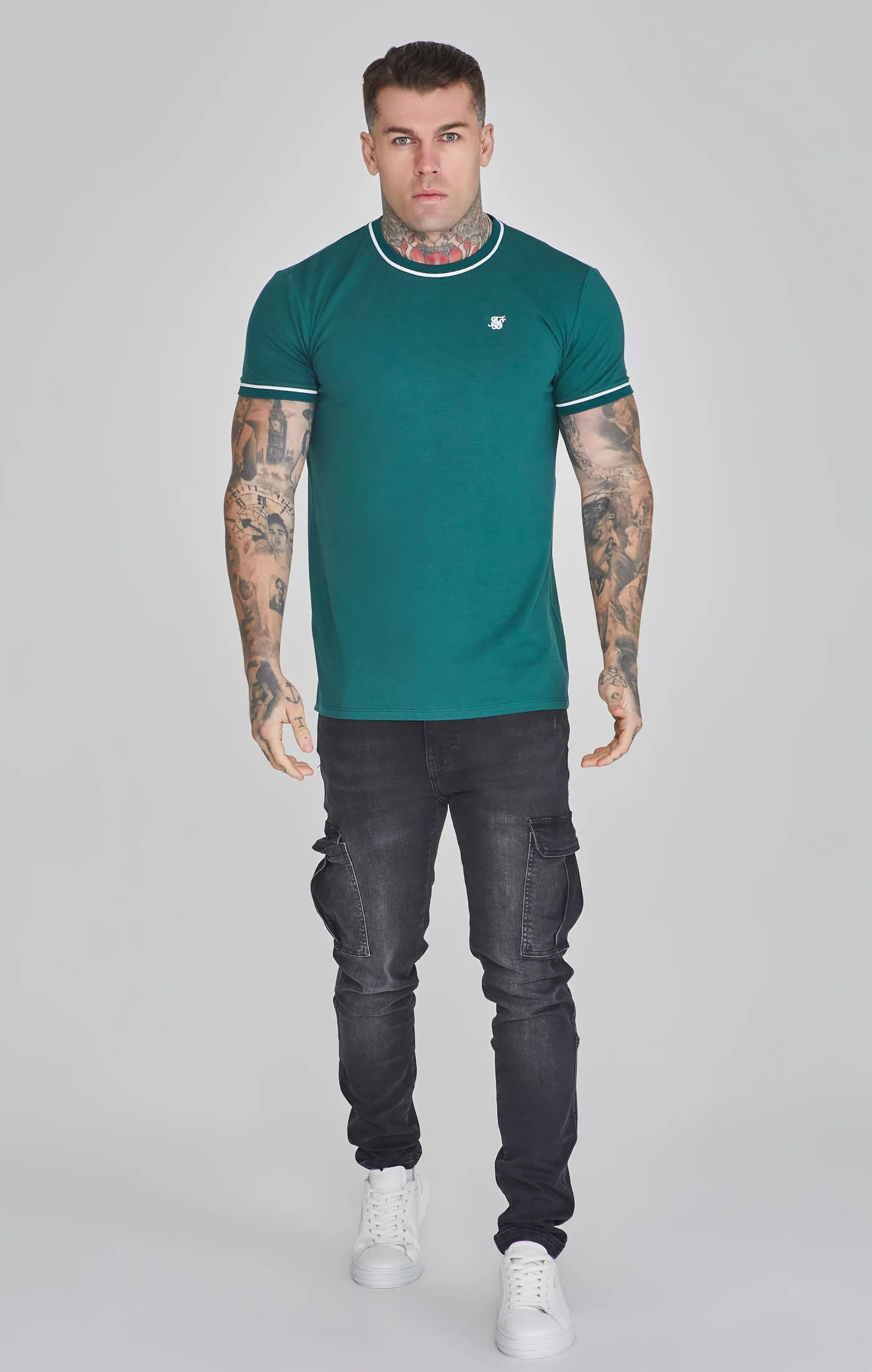 Green Muscle Fit T-Shirt sold by Siksilk product image thumbnail 2