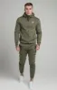 Khaki Essential Zip Through Funnel Neck Hoodie sold by Siksilk