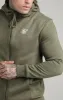 Khaki Essential Zip Through Funnel Neck Hoodie sold by Siksilk