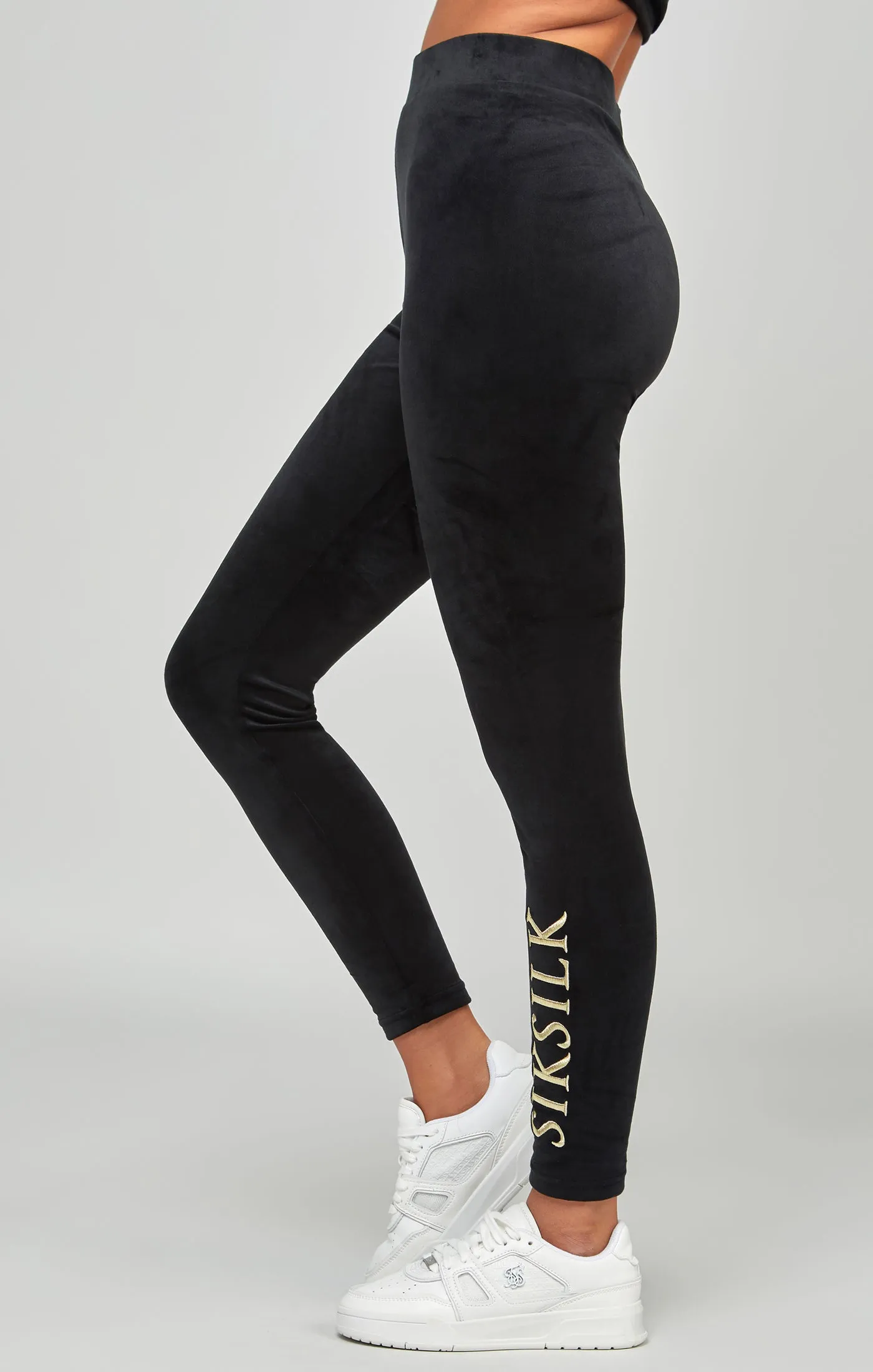 Black Velour Leggings sold by Siksilk product image thumbnail 2
