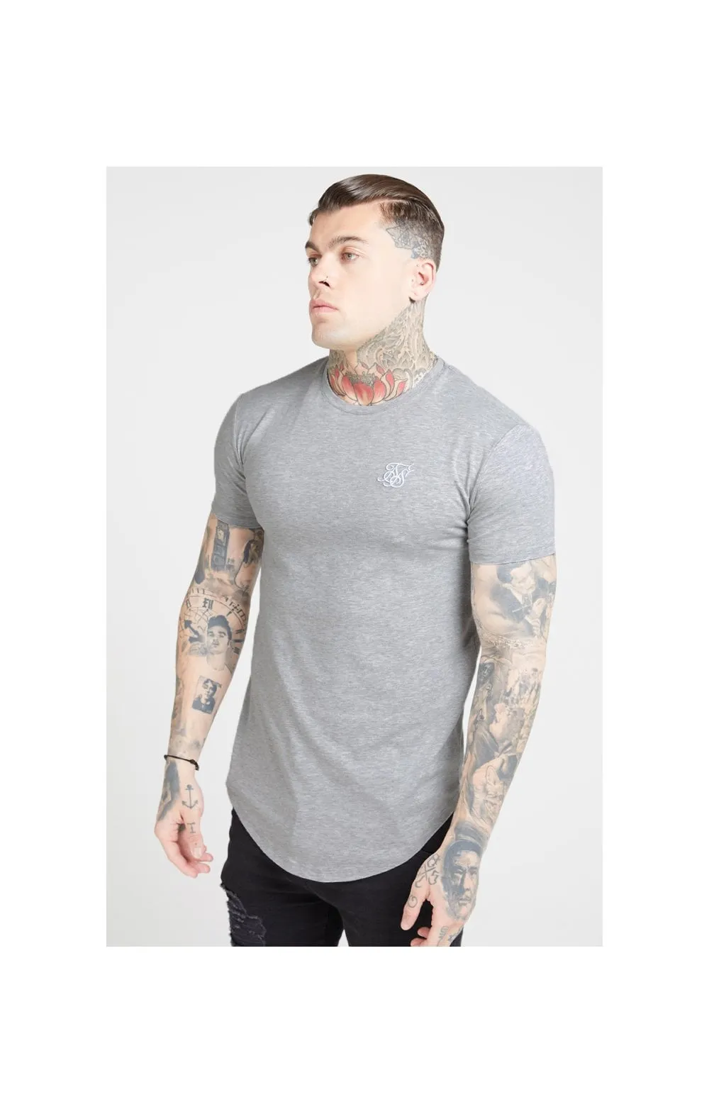 SikSilk S/S Core Gym Tee – Grey Marl sold by Siksilk