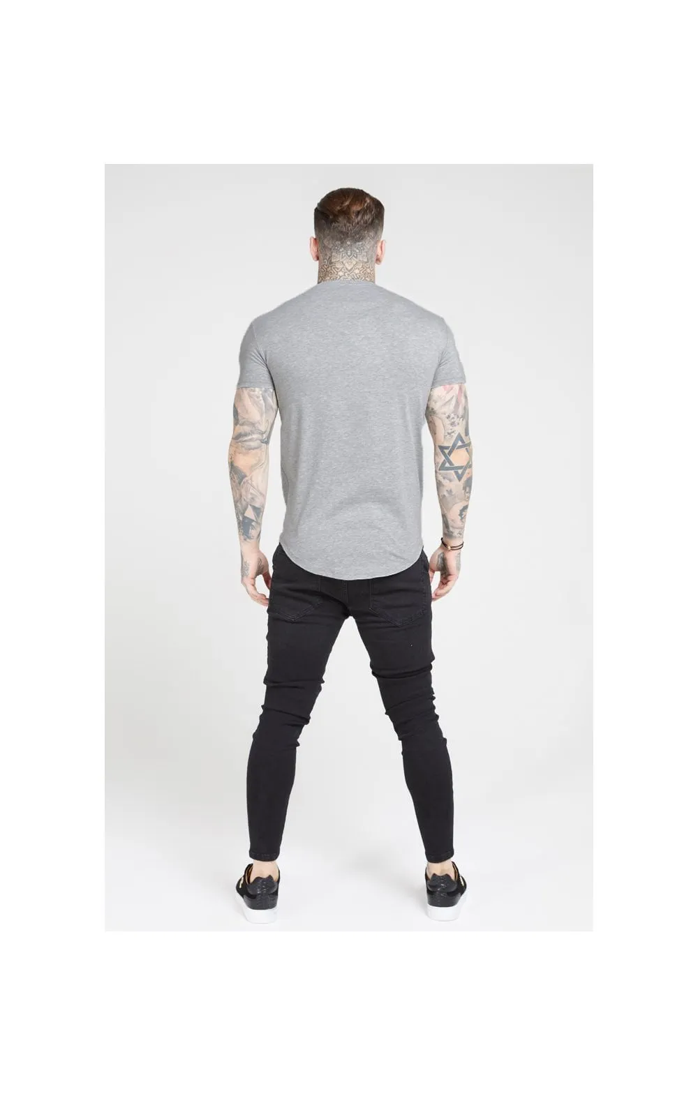 SikSilk S/S Core Gym Tee – Grey Marl sold by Siksilk product image thumbnail 5