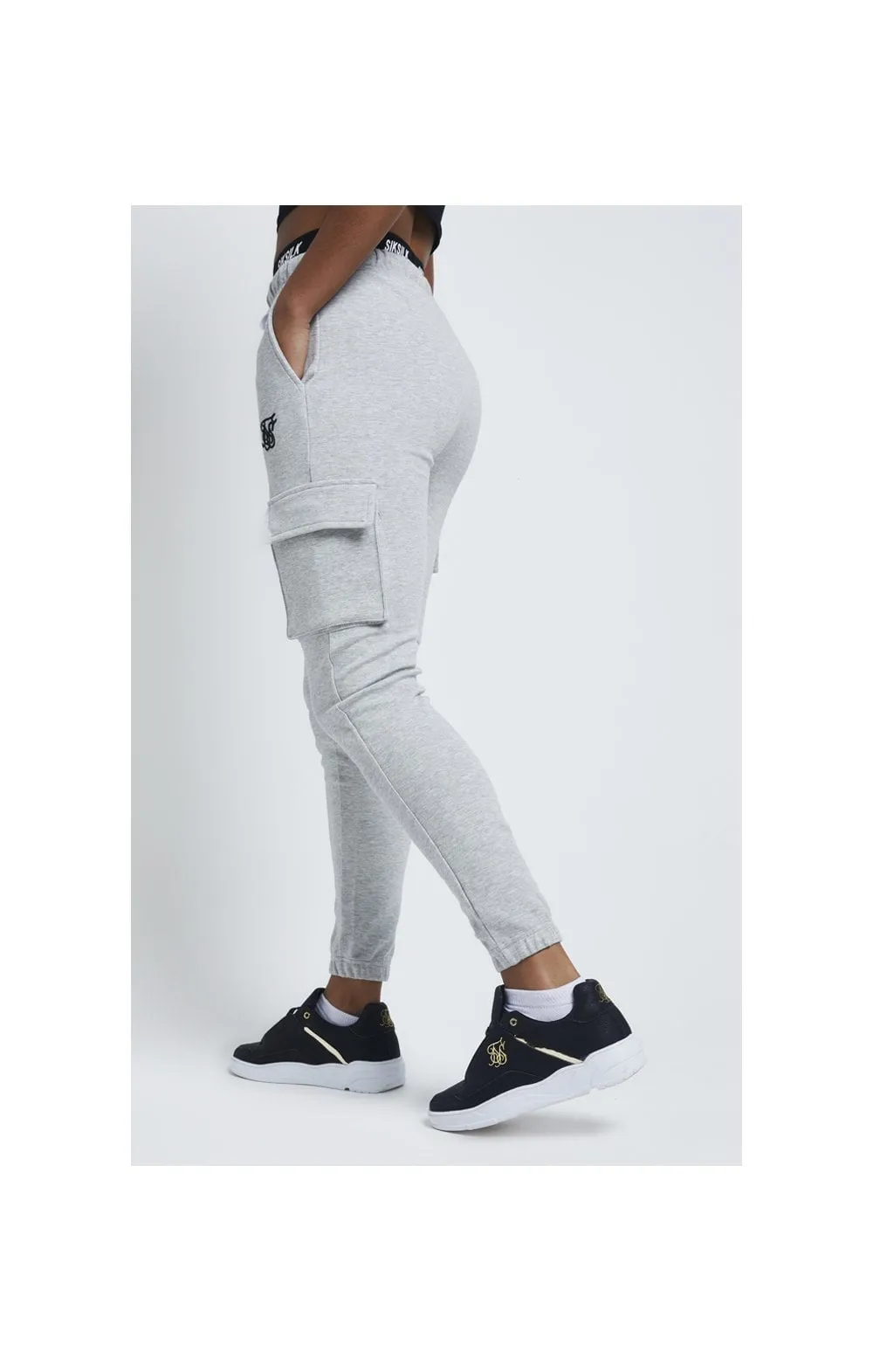 SikSilk Cargo Joggers - Grey Marl sold by Siksilk product image thumbnail 4