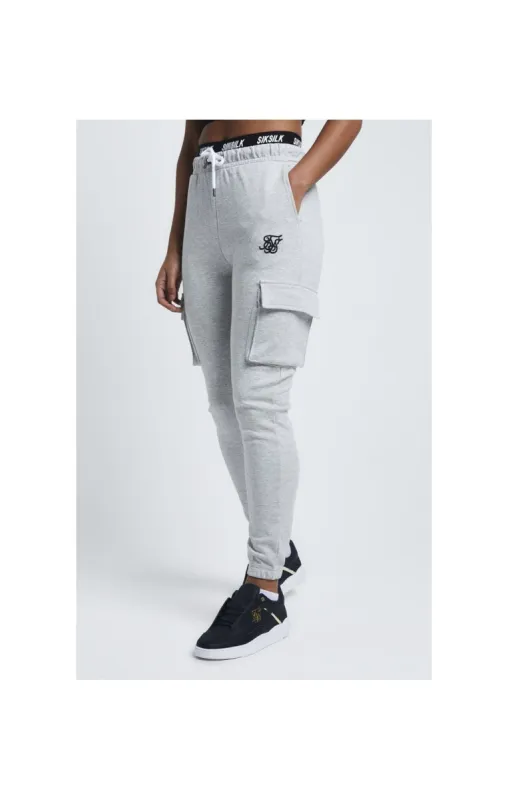 SikSilk Cargo Joggers - Grey Marl sold by Siksilk