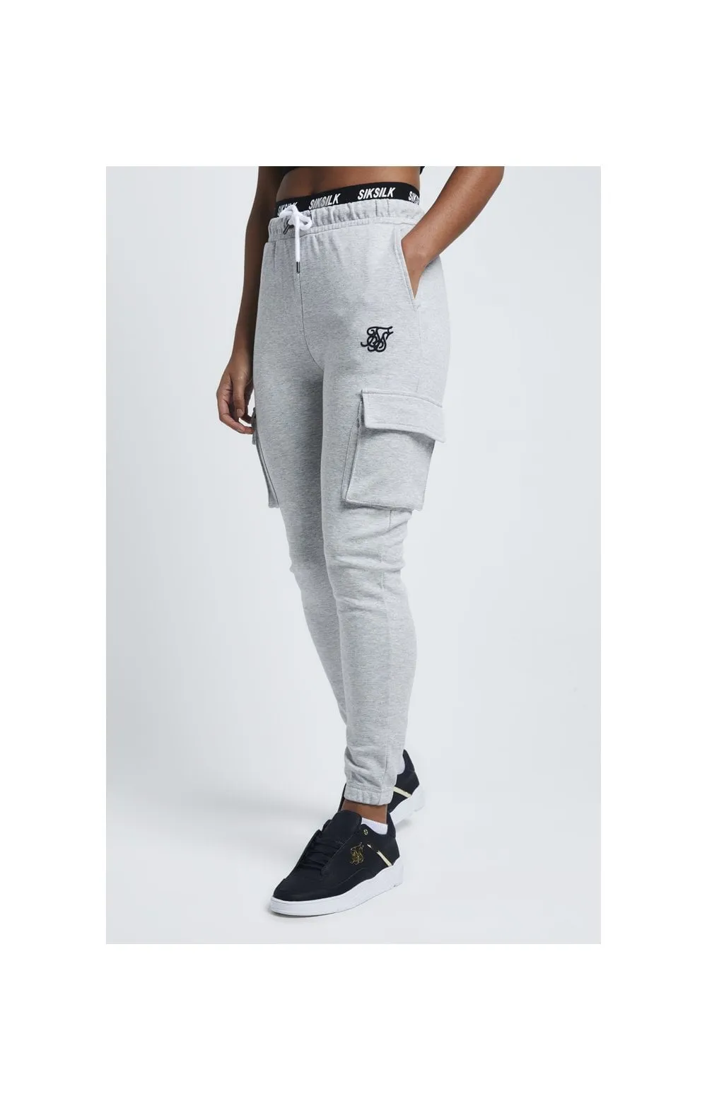 SikSilk Cargo Joggers - Grey Marl sold by Siksilk