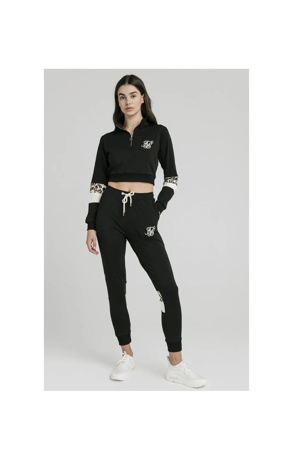 SikSilk Leopard Panel Track Pants – Black sold by Siksilk product image thumbnail 5