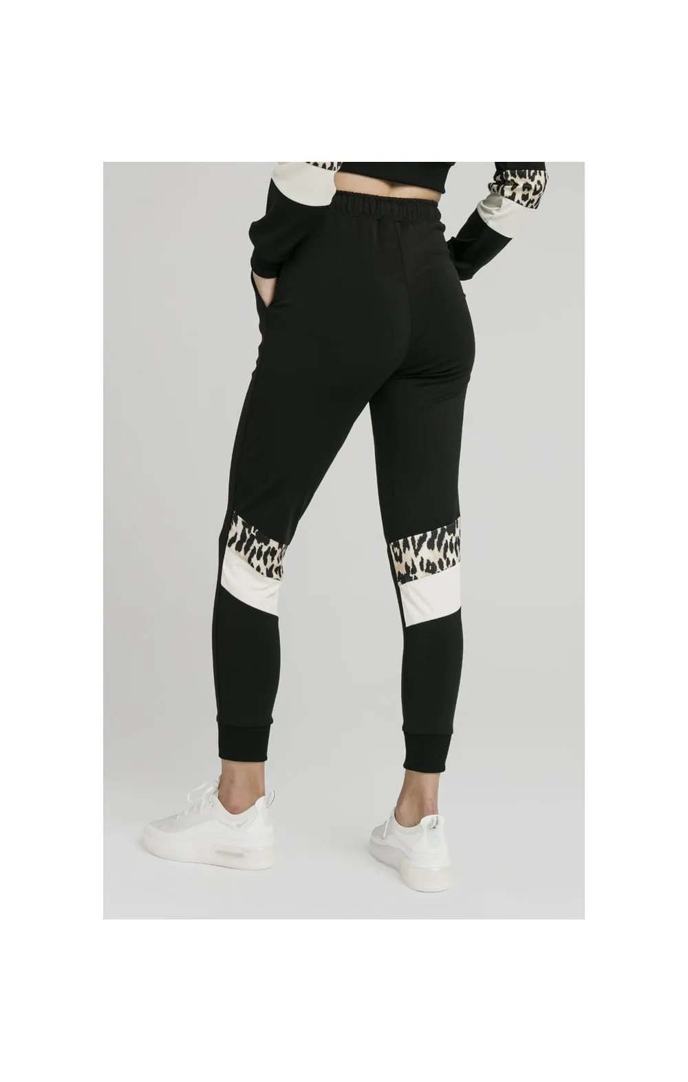 SikSilk Leopard Panel Track Pants – Black sold by Siksilk product image thumbnail 2