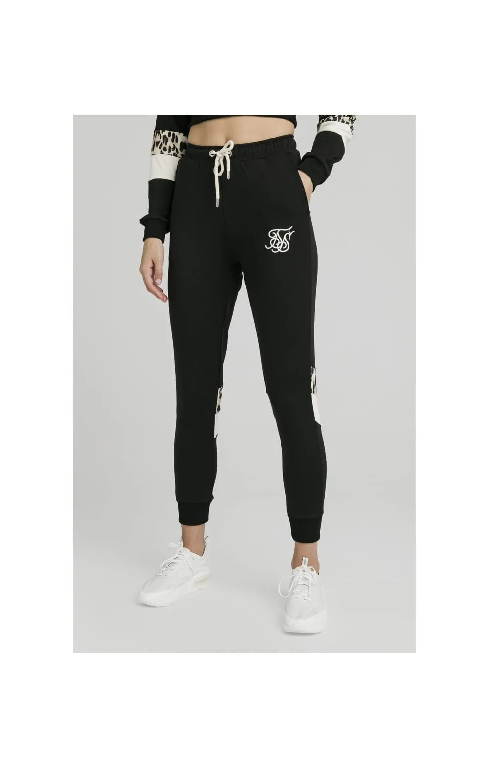 SikSilk Leopard Panel Track Pants – Black sold by Siksilk product image thumbnail 3