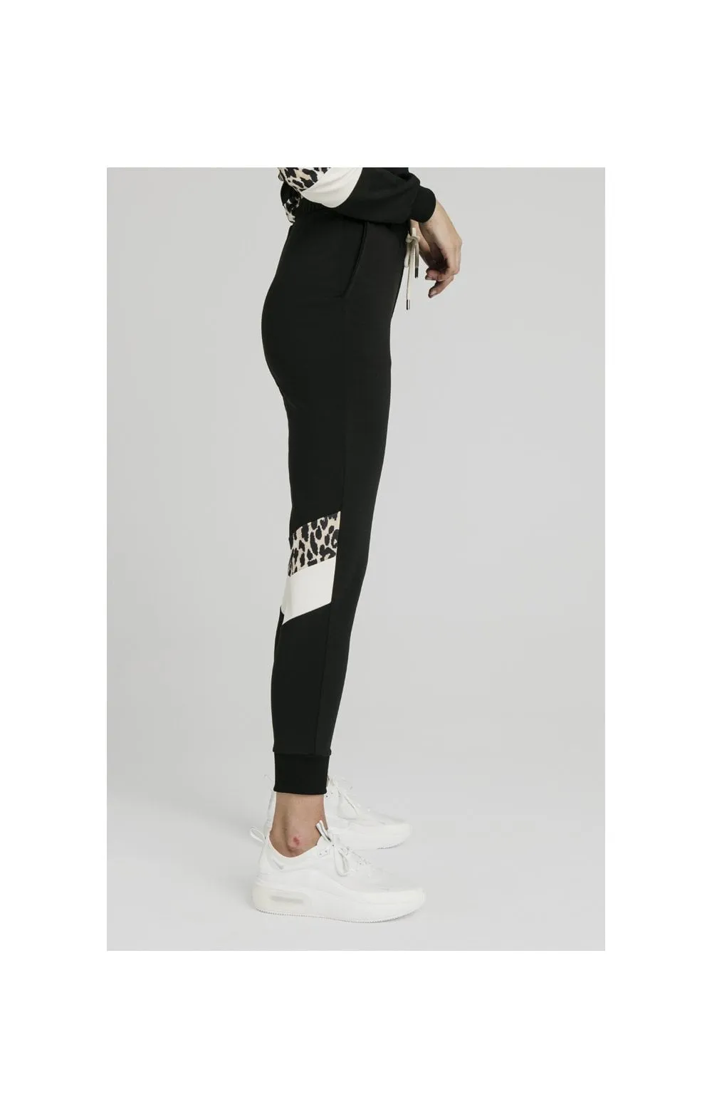 SikSilk Leopard Panel Track Pants – Black sold by Siksilk product image thumbnail 4