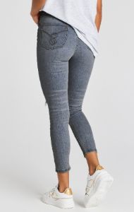 Light Blue Wash Distressed Denim Jean sold by Siksilk
