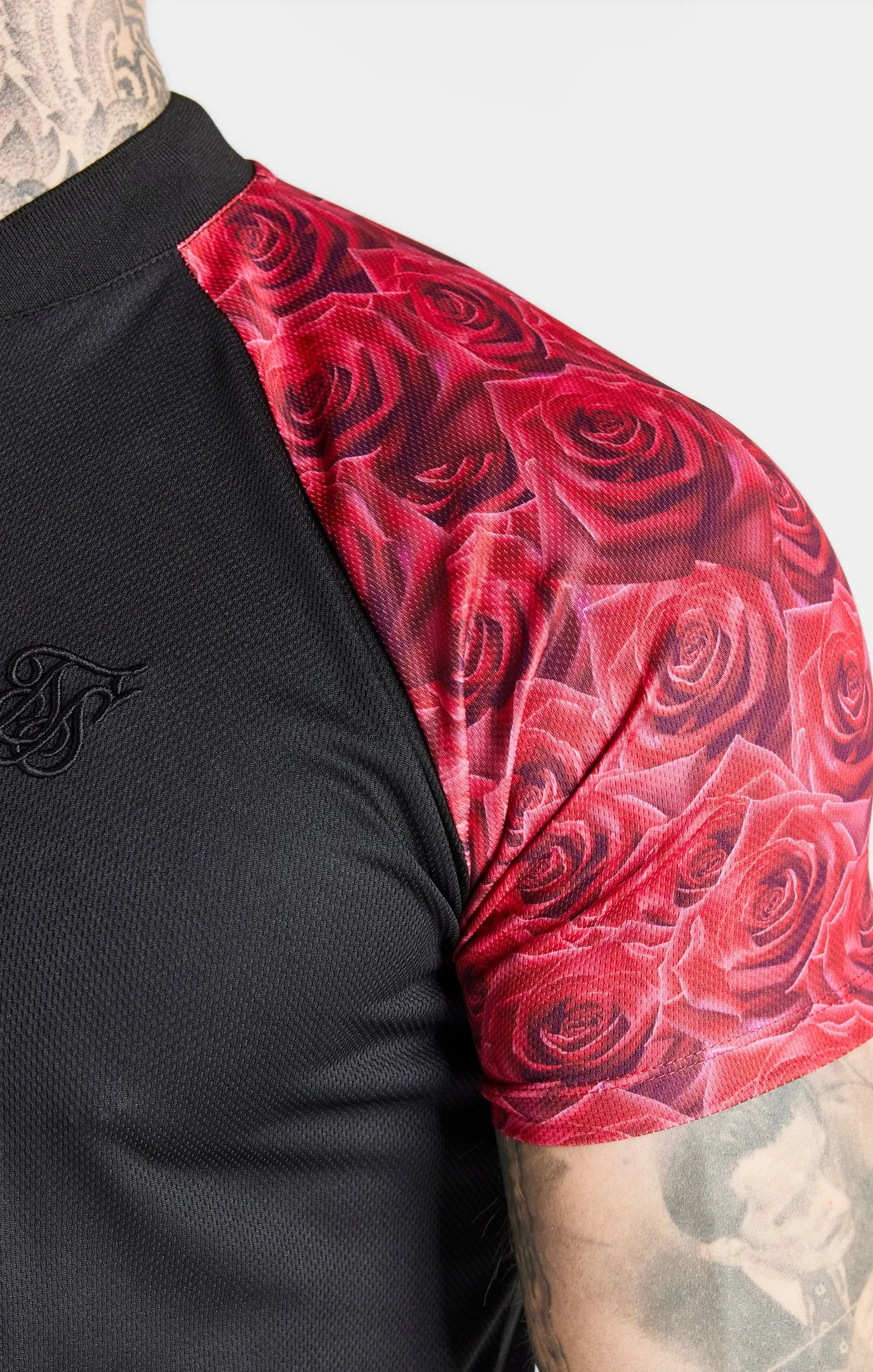 Black Fitted Baseball Jersey T-Shirt sold by Siksilk product image thumbnail 3