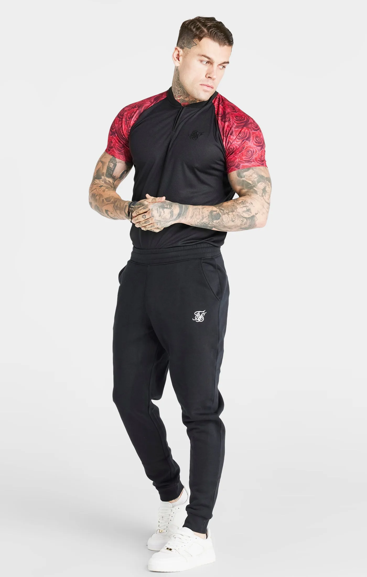 Black Fitted Baseball Jersey T-Shirt sold by Siksilk product image thumbnail 4
