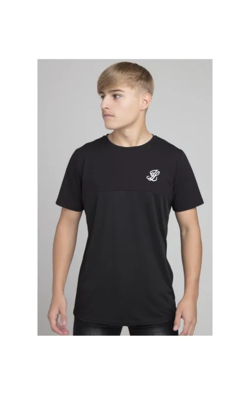 Boys Illusive Black Cut And Sew T-Shirt sold by Siksilk