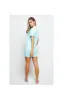 SikSilk Stripe Print T-Shirt Dress - Aqua sold by Siksilk