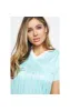 SikSilk Stripe Print T-Shirt Dress - Aqua sold by Siksilk