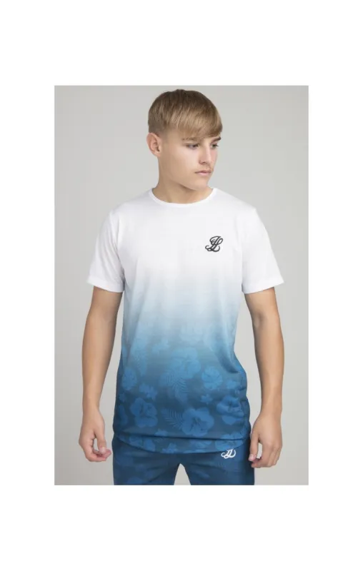 Boys Illusive White Floral Fade T-Shirt sold by Siksilk