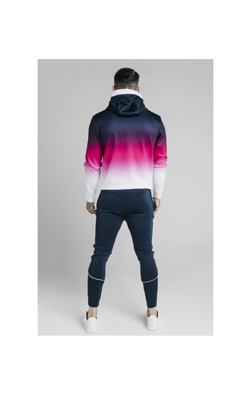 SikSilk Tri-Fade Overhead Hoodie - Navy,Pink & White sold by Siksilk product image thumbnail 5