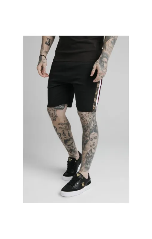 SikSilk Jacquard Retro Shorts - Black sold by Siksilk