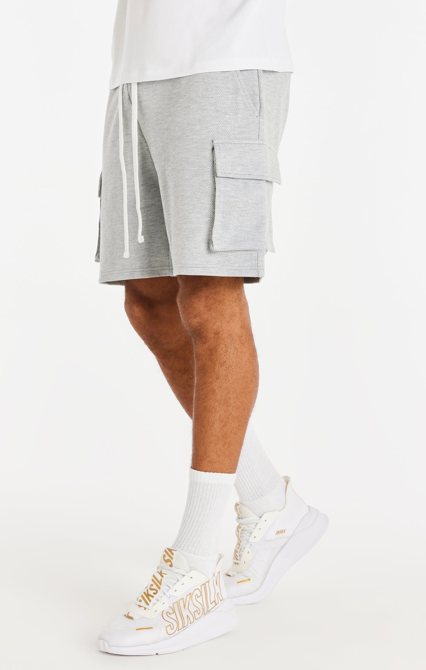 Grey Loop Back Cargo Short sold by Siksilk