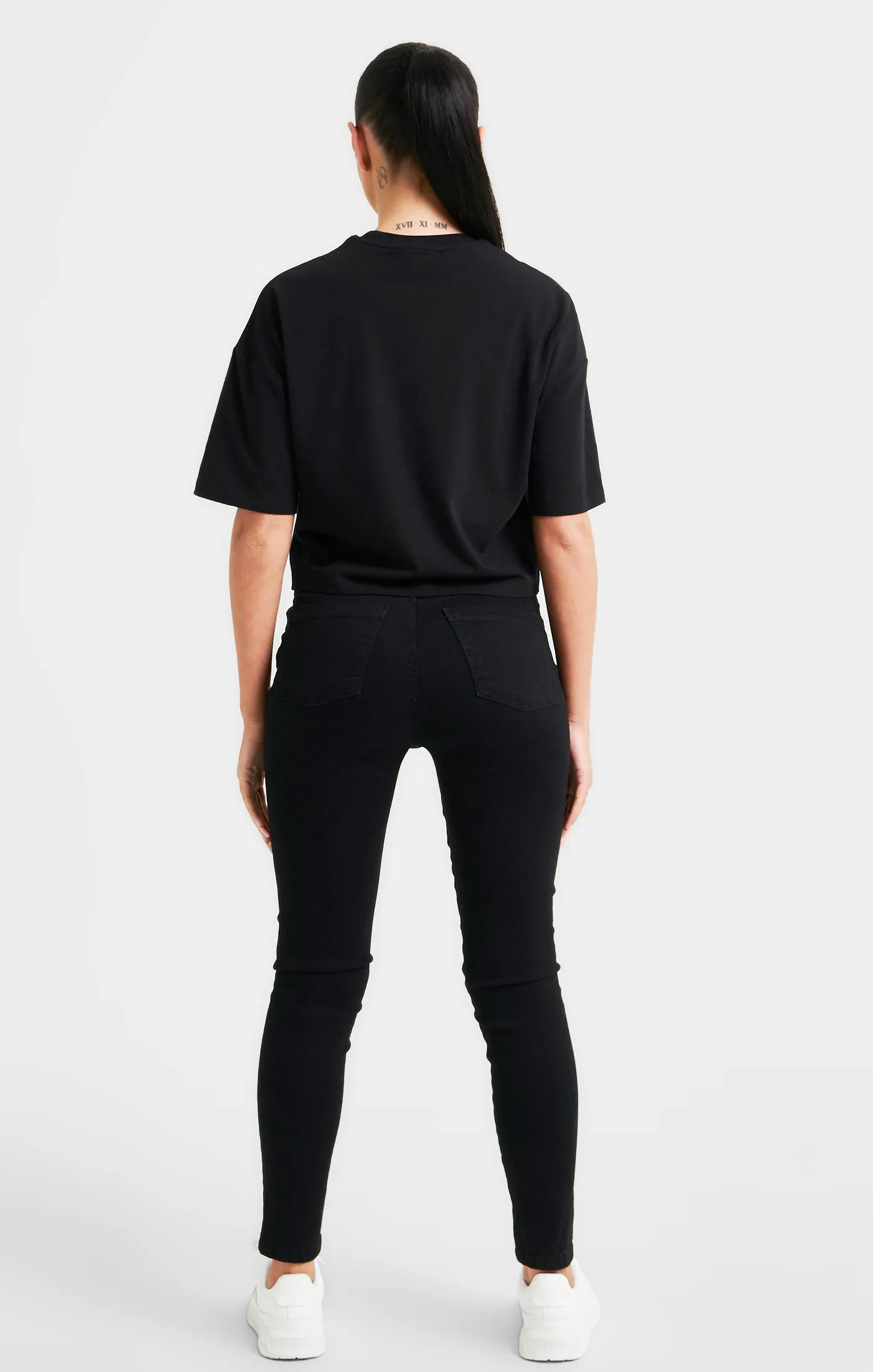 Black Signature Crop Tee sold by Siksilk product image thumbnail 5