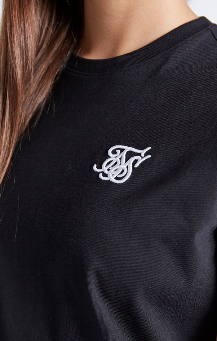 Girls Black Essentials Boyfriend T-Shirt sold by Siksilk product image thumbnail 4