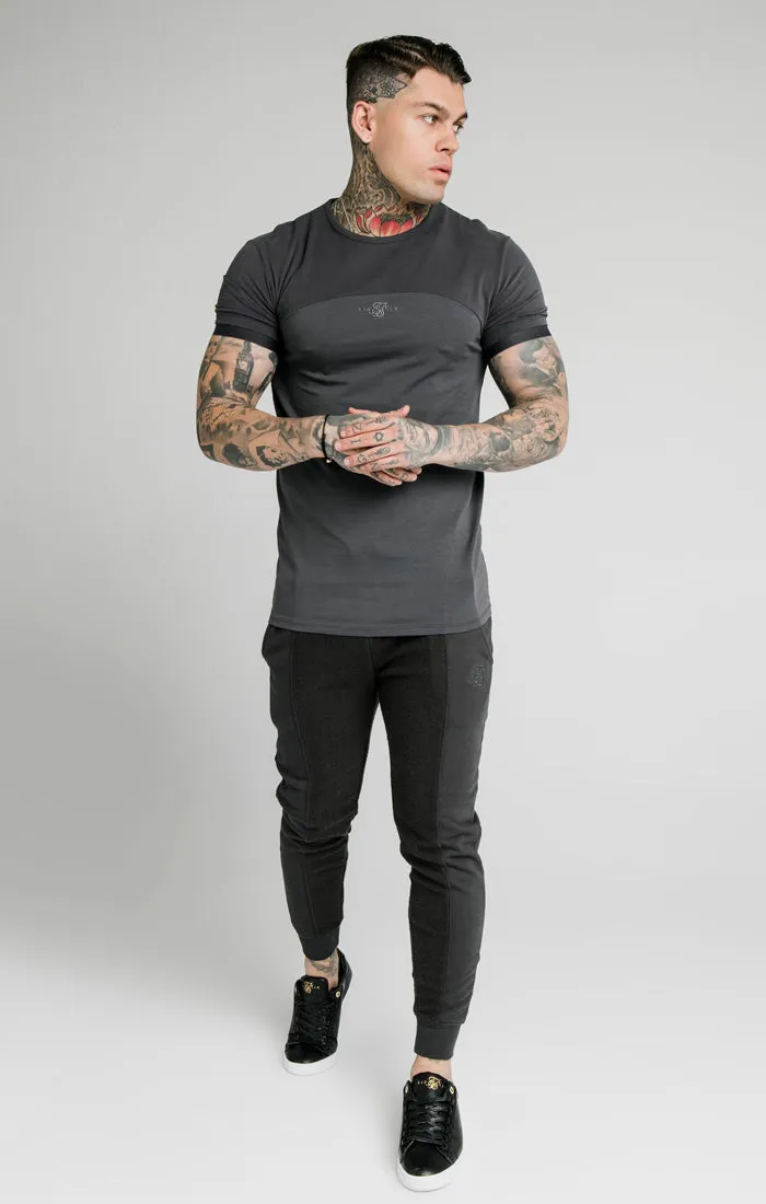 SikSilk Cut & Sew Gym Tee – Washed Grey sold by Siksilk product image thumbnail 3