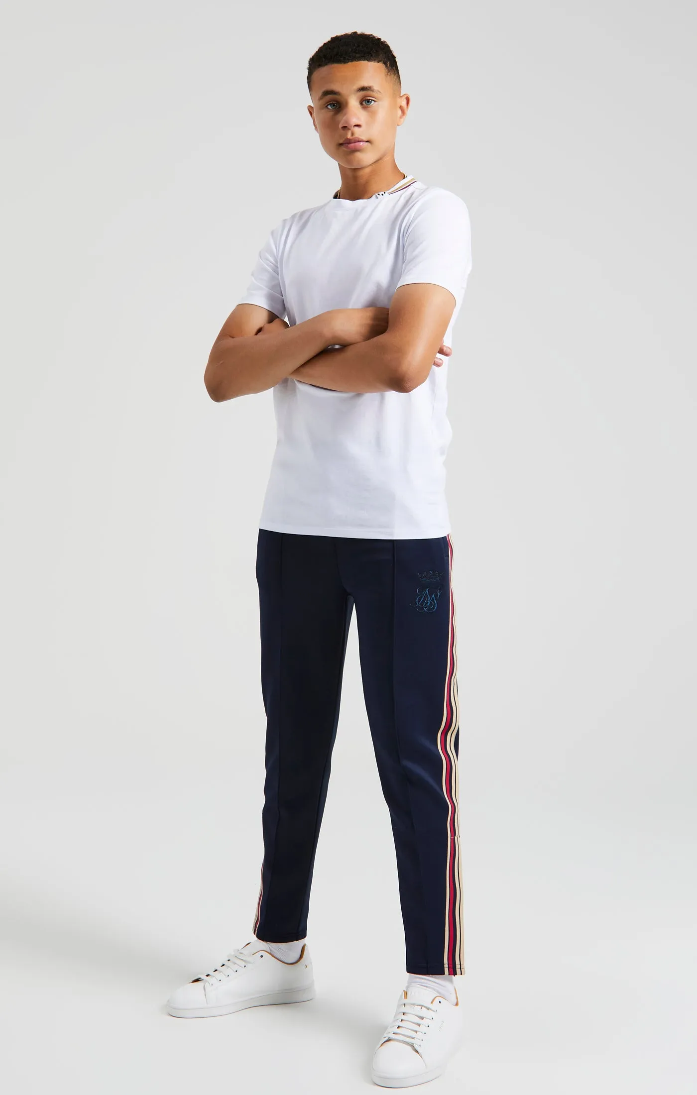 Boys Messi x SikSilk White Collar Detail T-Shirt sold by Siksilk product image thumbnail 4