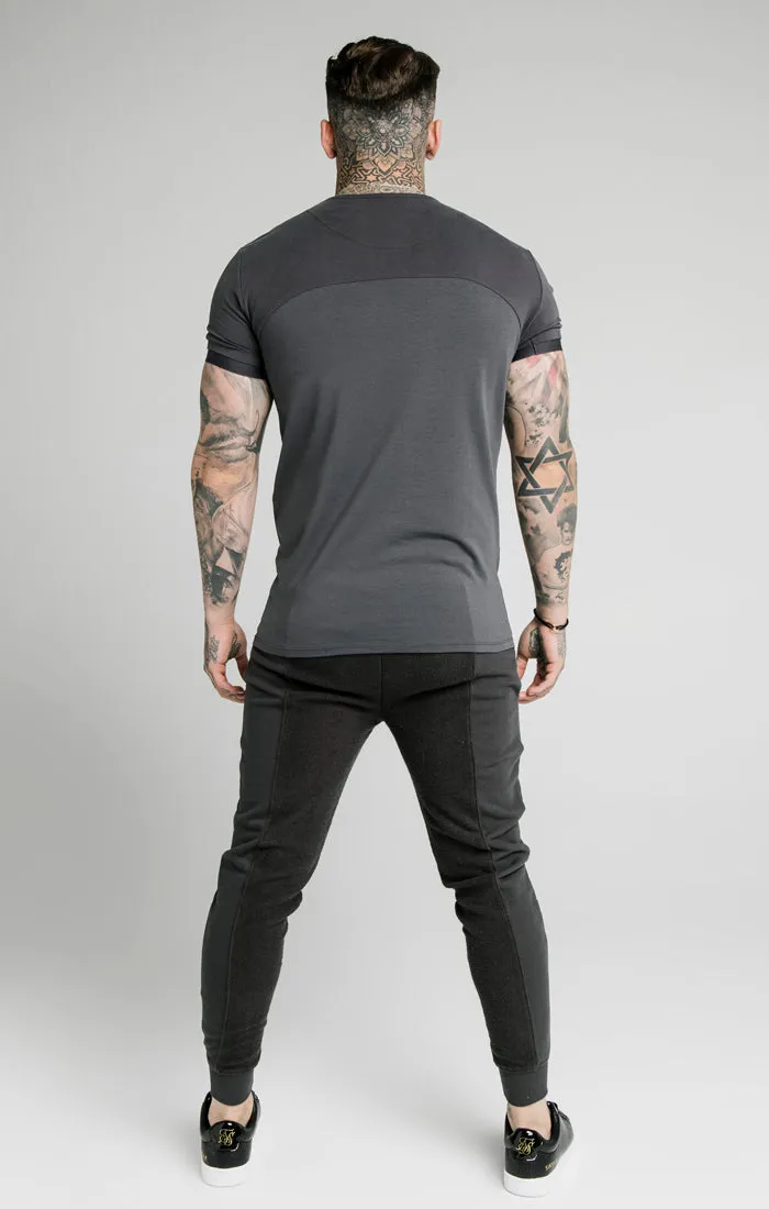 SikSilk Cut & Sew Gym Tee – Washed Grey sold by Siksilk product image thumbnail 5