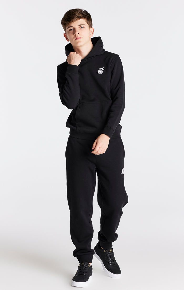 Boys Black Essentials Overhead Hoodie sold by Siksilk product image thumbnail 4