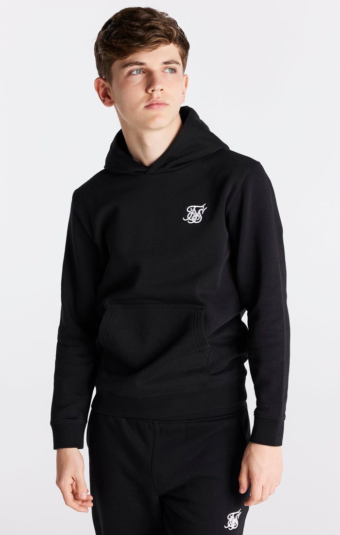 Boys Black Essentials Overhead Hoodie sold by Siksilk